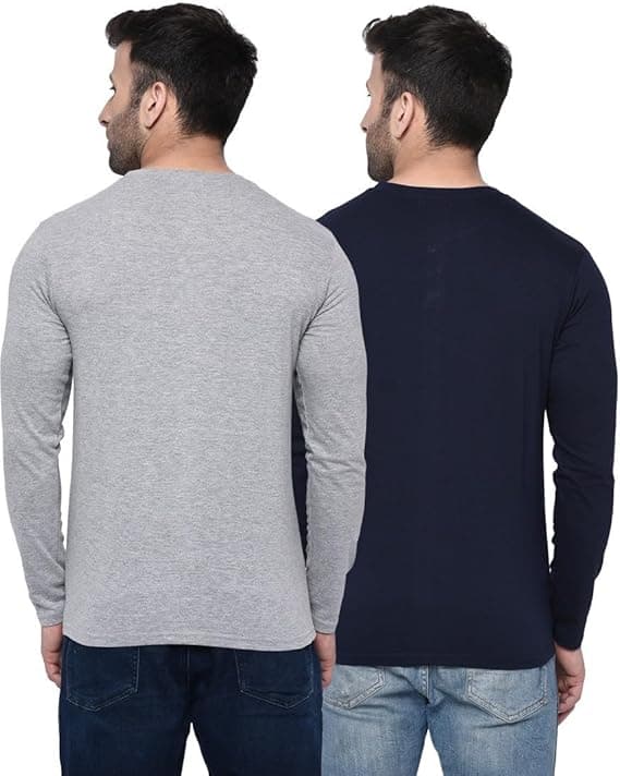 London Hills Men’s Cotton Blend Round Neck Full Sleeve T-Shirt